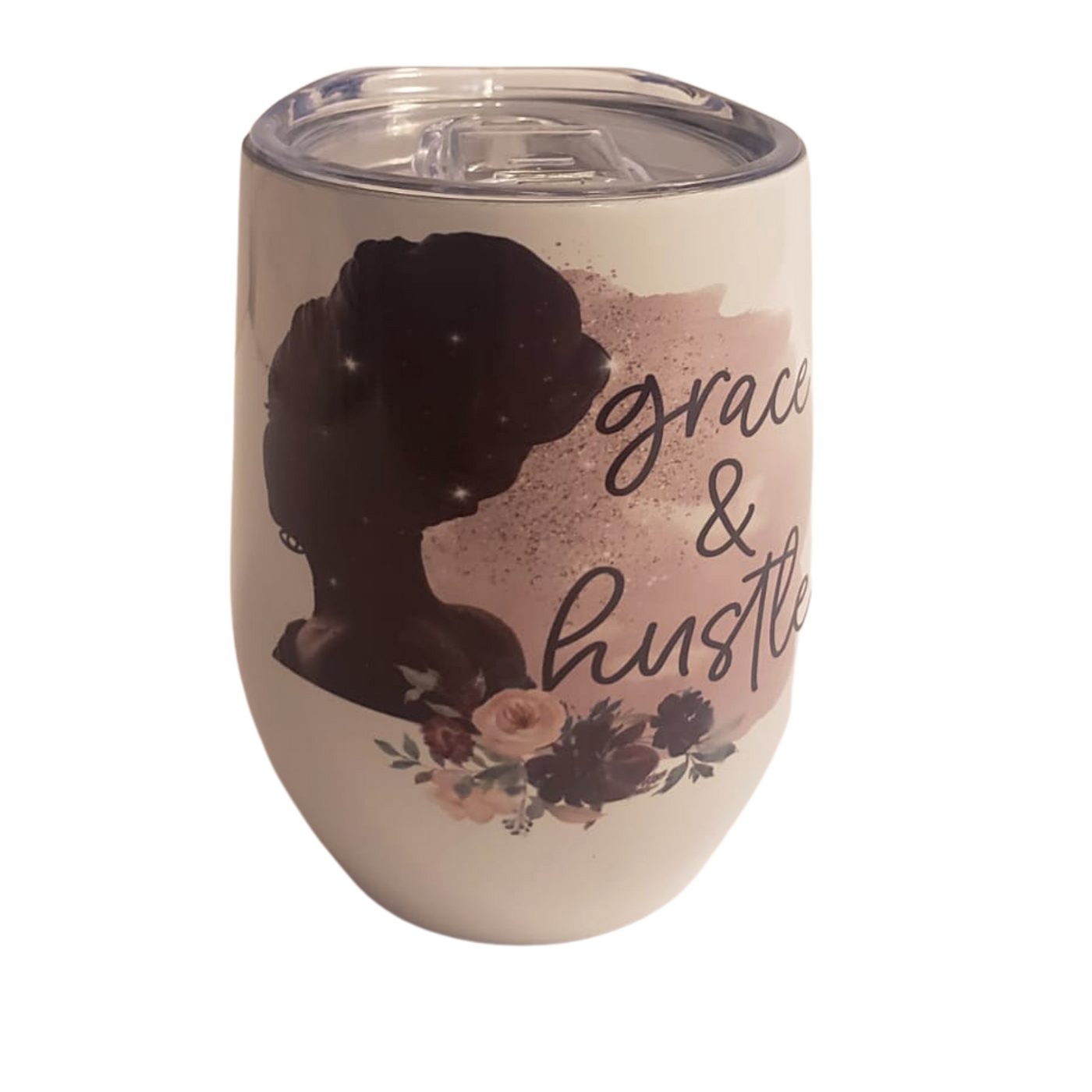 Grace and Hustle Wine Tumbler