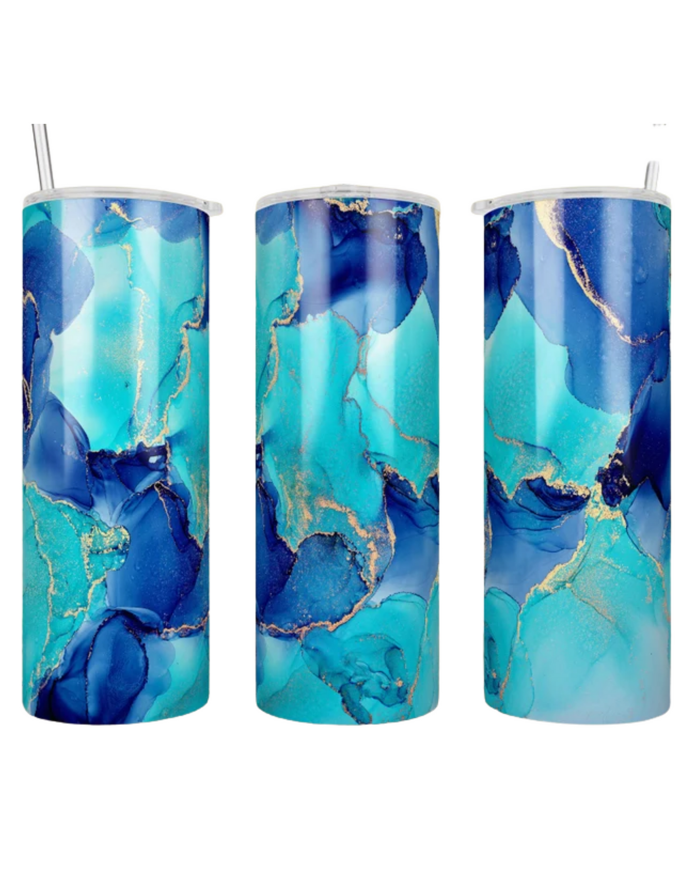 Abstract Color Glitter tumbler