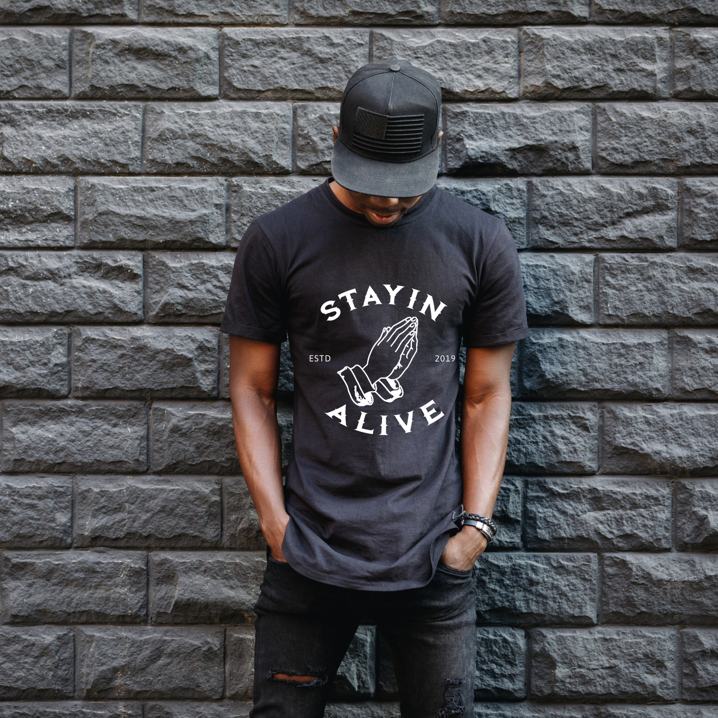 Staying Alive In Prayer Unisex T-Shirt