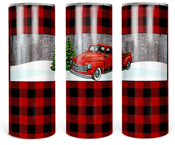 Buffalo Plaid & Truck - CHRISTMAS SCENE